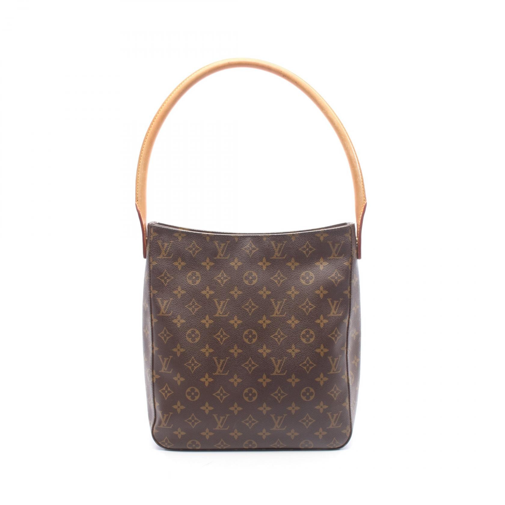 ルイ・ヴィトン LOUIS VUITTON ルーピングGM モノグラム ショルダーバッグ バッグ PVCコーティングキャンバス レザー レディース ブラウン系 M51145 【中古】
