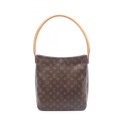 ルイ・ヴィトン LOUIS VUITTON ルーピングGM モノグラム ショルダーバッグ バッグ PVCコーティングキャンバス レザー レディース ブラウン系 M51145 【中古】