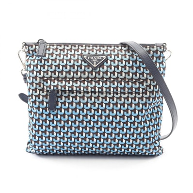プラダ PRADA ショルダーバッグ バッグ ナイロン サフィアーノレザー レディース ブルー系 / マルチカラー 【中古】