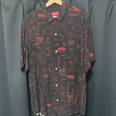 Supreme Receipts Rayon S/S Shirt "Black"