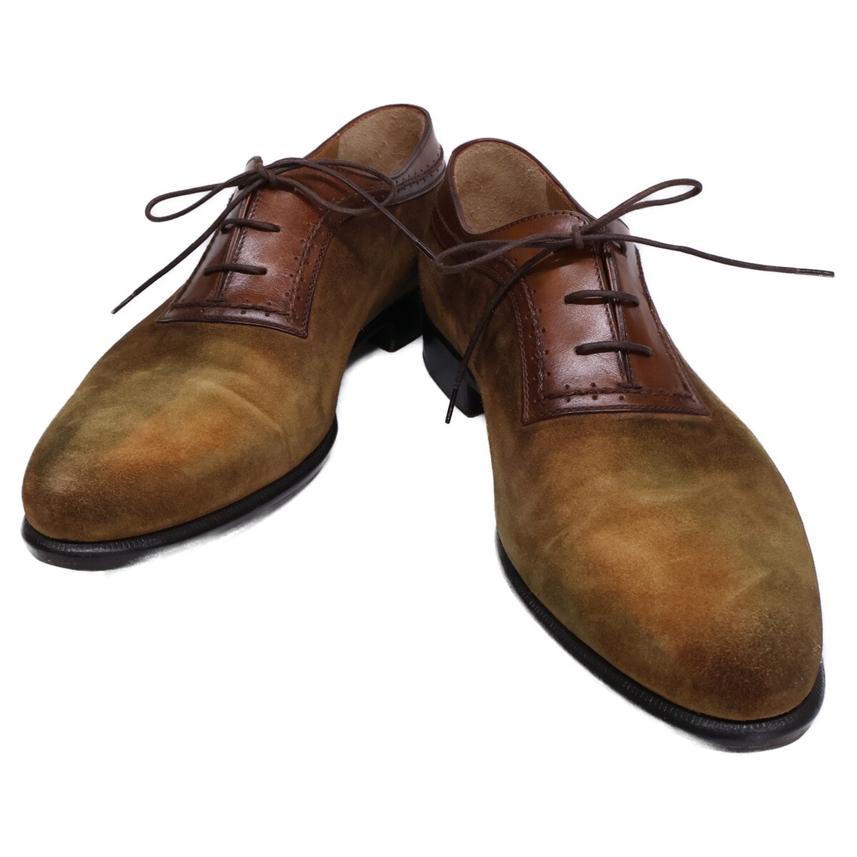 ベルルッティ 【美品】フィルダリアーヌコレクション パティーヌスエード プレーントゥ 8