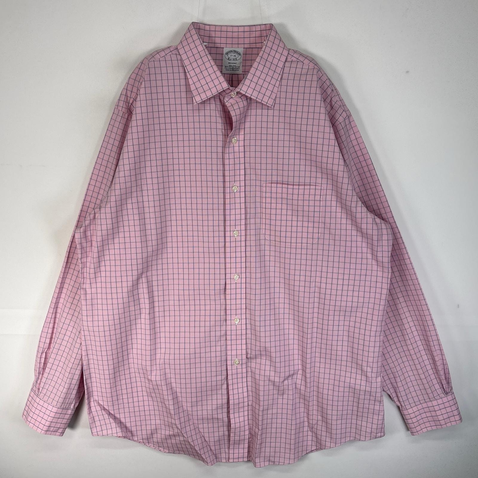 古着 ブルックスブラザーズ Brooks Brothers 長袖シャツ カラーステイ REGENT 胸ポケ XL  ピンク系 チェック メンズ