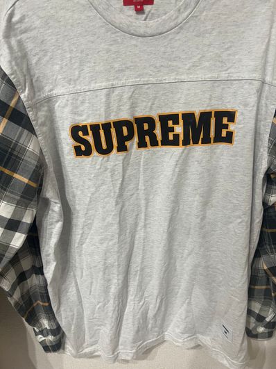 Supreme Plaid Sleeve L/S Top "Ash Grey"