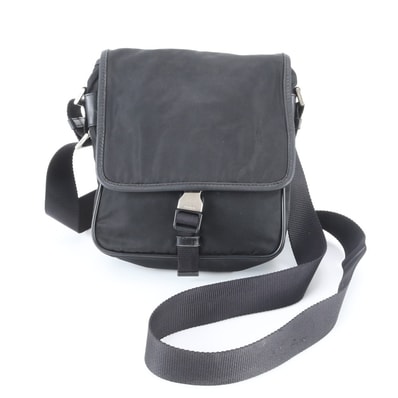 ■美品 プラダ テスート ナイロントライアングルロゴショルダーバッグ