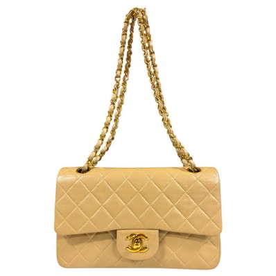 シャネル マトラッセ ショルダーバッグ レザー ベージュ レディース CHANEL 中古