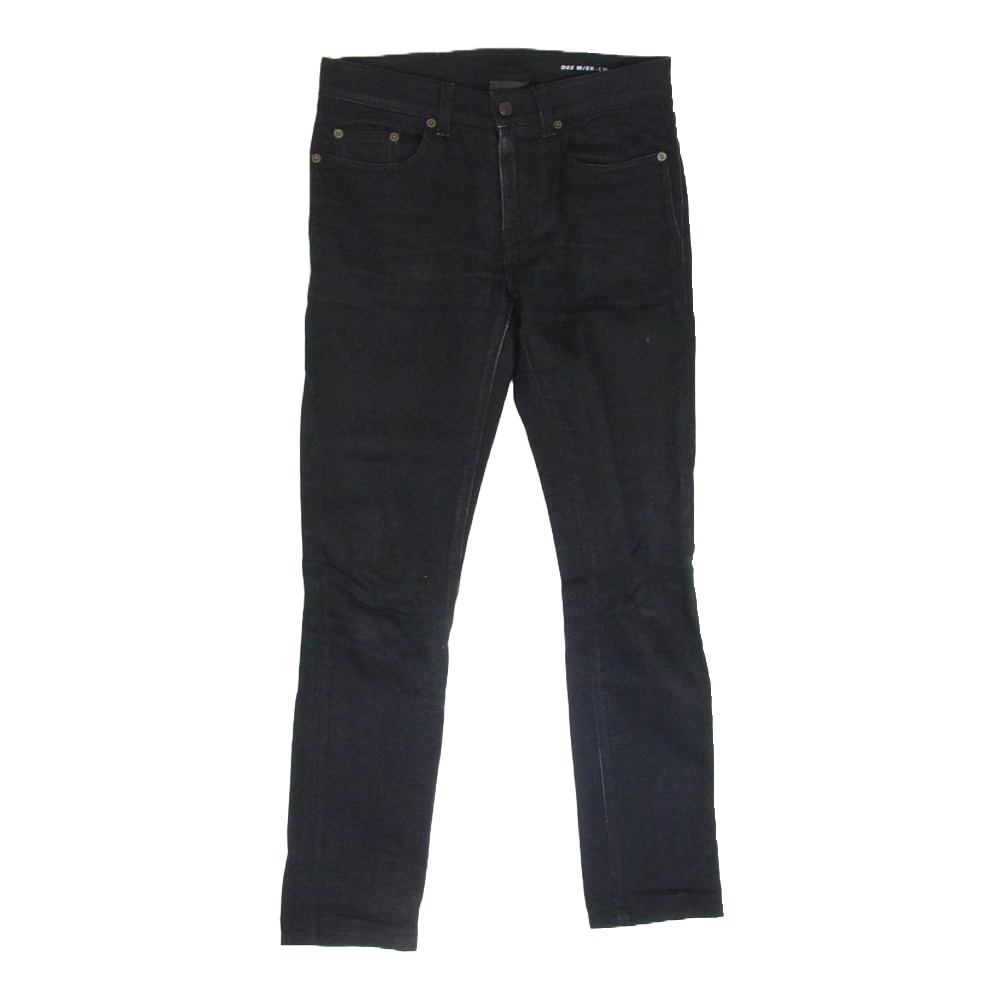 SAINT LAURENT サンローラン デニムパンツ 638498 YO500 ブラックデニム ストレッチ スキニー デニム パンツ ブラック系 28【中古】