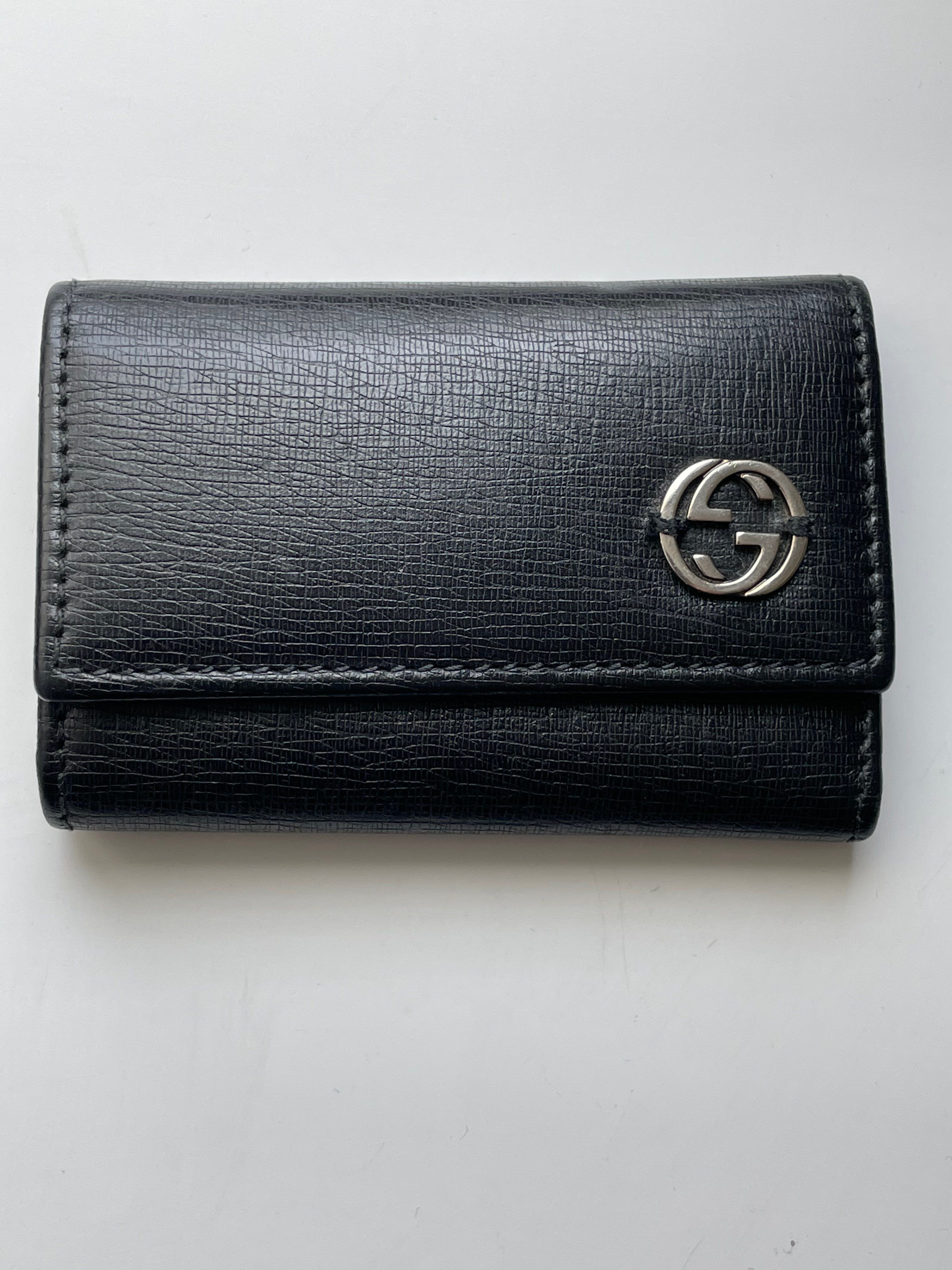GUCCI Interlocking G 6 Key Case "Black"