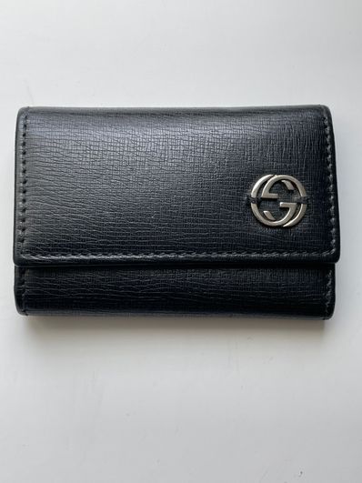 GUCCI Interlocking G 6 Key Case "Black"