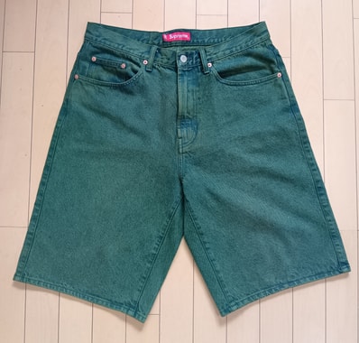 Supreme Baggy Denim Short "Green" (23SS)