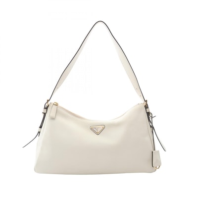 プラダ PRADA エメ ラージ ショルダーバッグ バッグ レザー レディース ホワイト系 【中古】