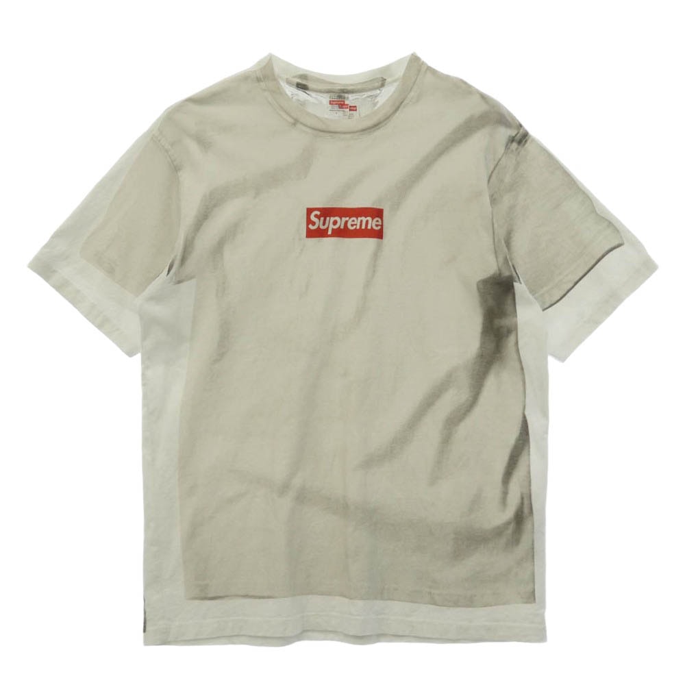Supreme シュプリーム MM6 エムエムシックス 24SS x MM6 Maison Margiela Box Logo Tee メゾンマルジェラ ボックス ロゴ Tシャツ 半袖 カットソー グレー系 L【中古】