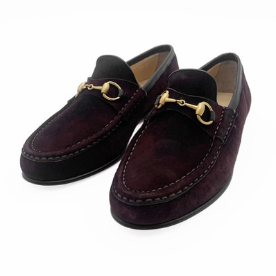 GUCCI グッチ 5ハーフ ホースビット ヴィンテージ ローファー
モカシン 革靴 スエードレザー 5 1/2 ブラウン レディース
【中古】