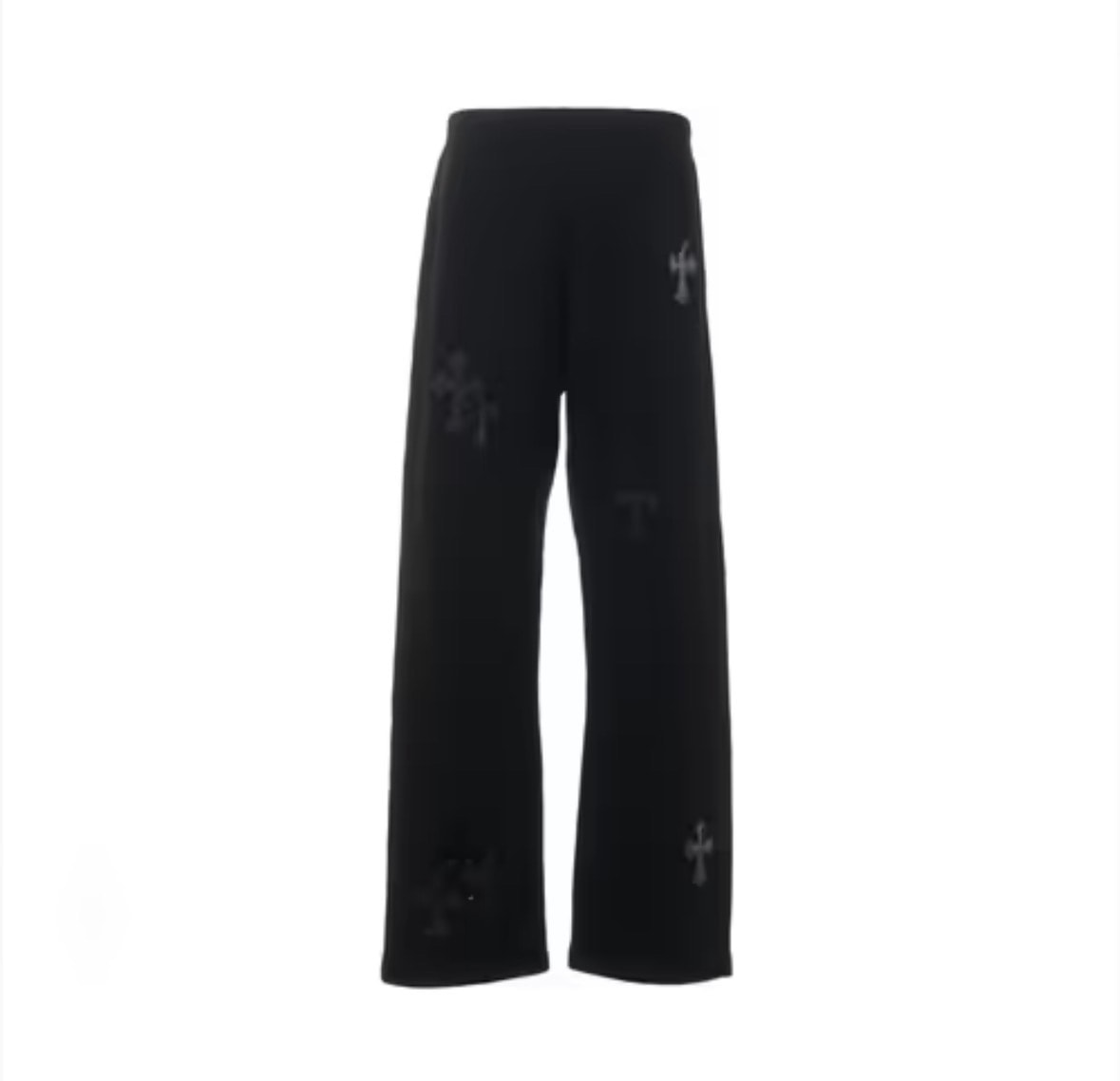 Chrome Hearts Y Not Multicolor Leather Cross Patch Sweatpants "Black"
