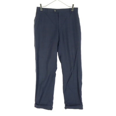LANVIN LA COLLECTION ランバンコレクション 日本製 ロングパンツ S46-24 ネイビー