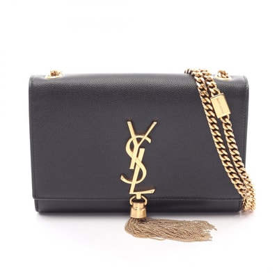 サンローランパリ SAINT LAURENT PARIS KATE ケイト スモール ショルダーバッグ バッグ レザー レディース ブラック系 474366BOW0J1000 【中古】