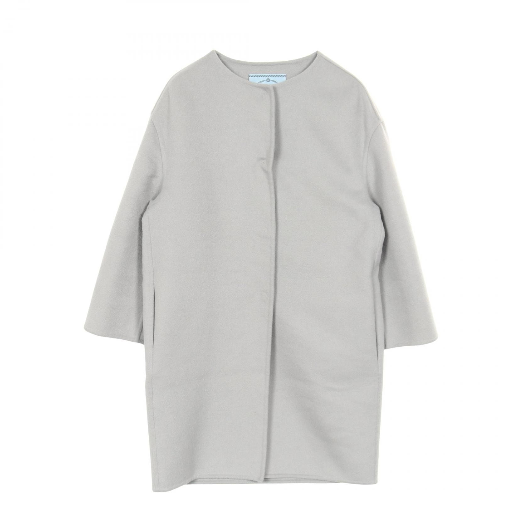 プラダ PRADA 衣料品 アウター ウール アンゴラ / カシゴラ レディース グレー系 【中古】