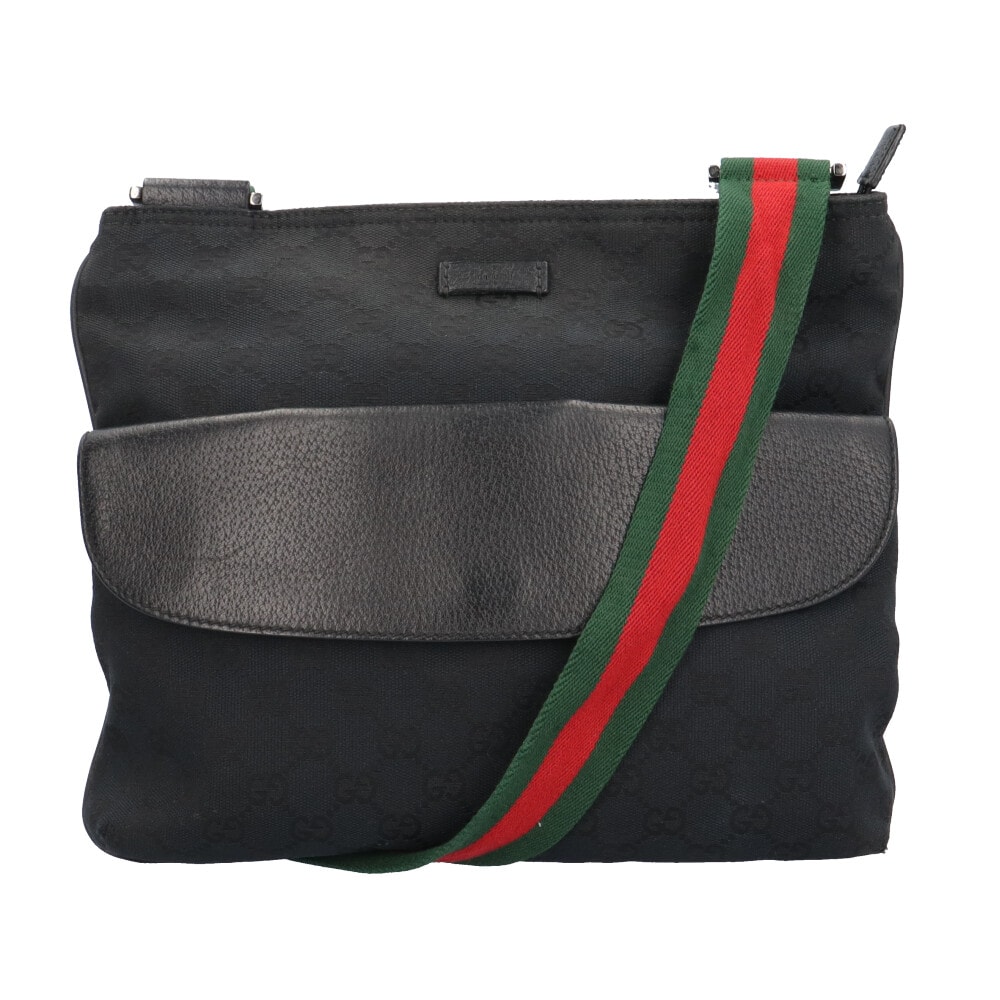 グッチ GGキャンバス ショルダーバッグ GGキャンバス 256100 ブラック レディース GUCCI 中古