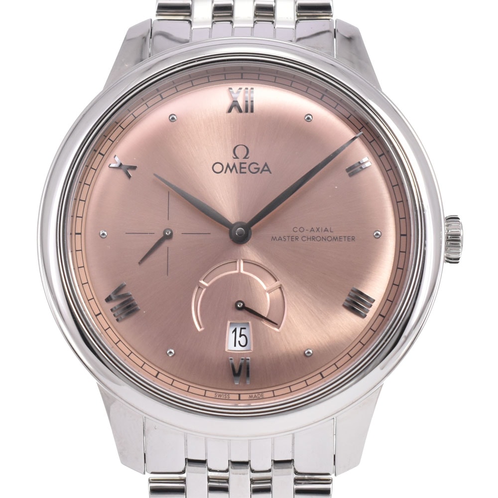 値下 オメガ OMEGA 434.10.41.21.10.001 デビル プレステージ デイト メンズ 極美品 箱・保証書付き B#147145