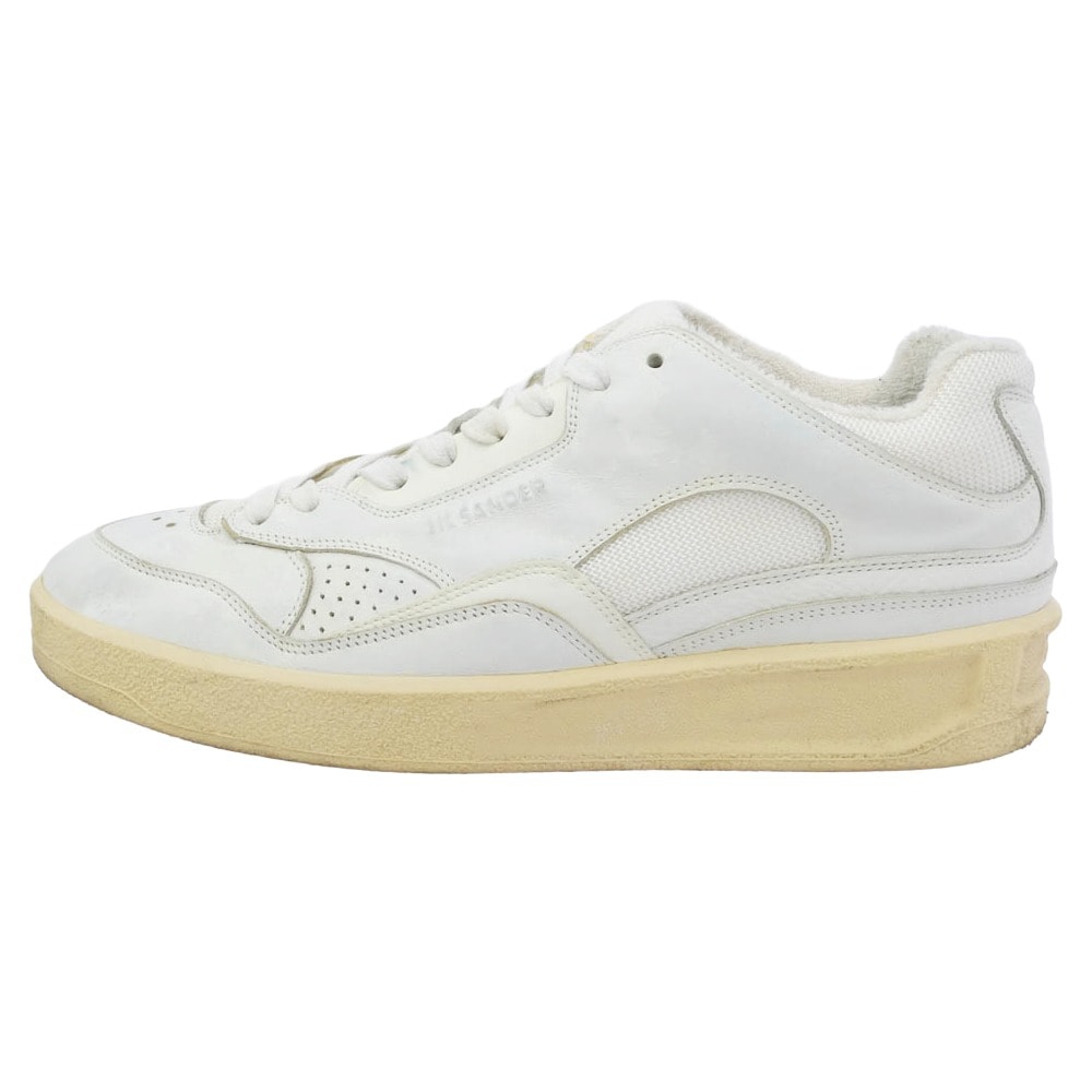JIL SANDER ジルサンダー スニーカー レザー ローカット スニーカー ホワイト系 ベージュ系 43【中古】