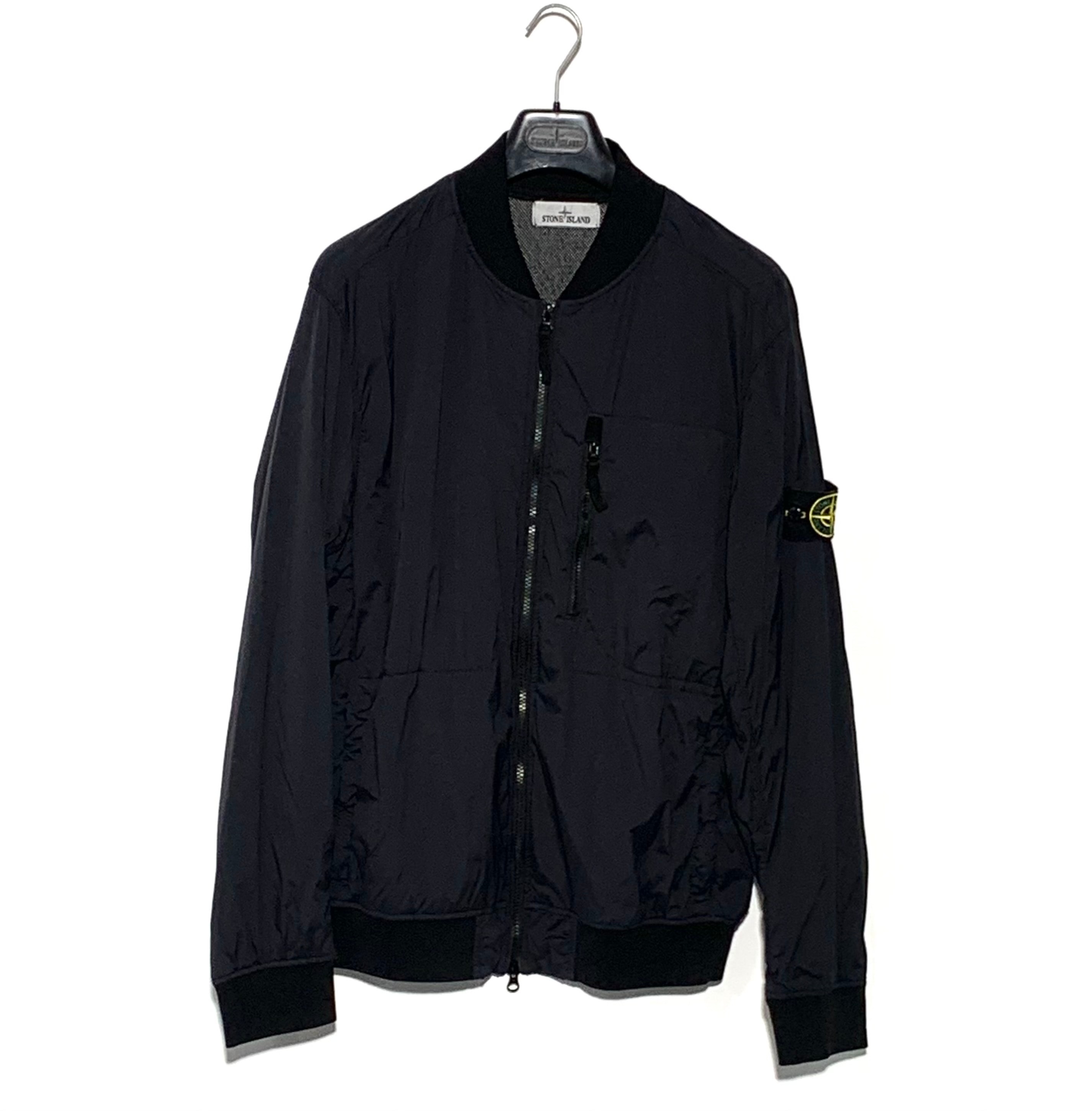 Stone Island 41331 Skin Touch Nylon-TC Garment Dyed Bomber Jacket - 22SS "Black"