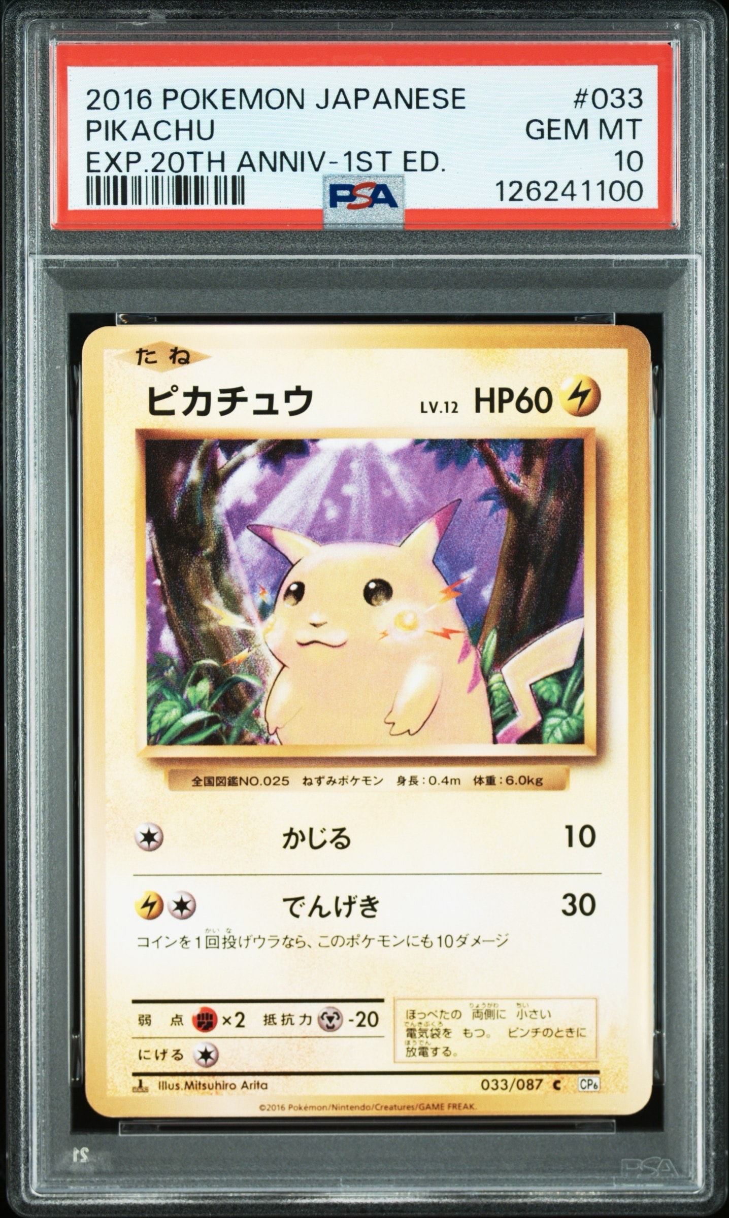ピカチュウ C :1ED [CP6 033/087](コンセプトパック「ポケットモンスターカードゲーム 拡張パック 20th Anniversary」)