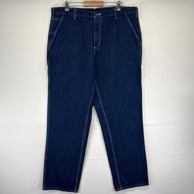 古着 カーハート Carhartt デニム パンツ サイドポケット ジップフライ ワーク ペインター 大きいサイズ W40×L34 ブルー系 メンズ