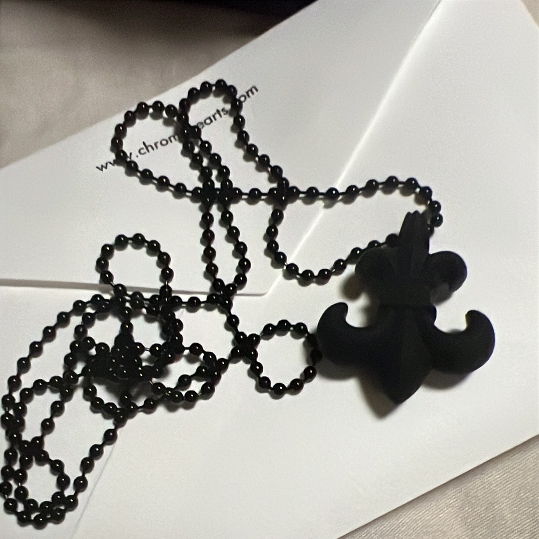 Chrome Hearts Rubber BS Flare Silicone Necklace "Black"
