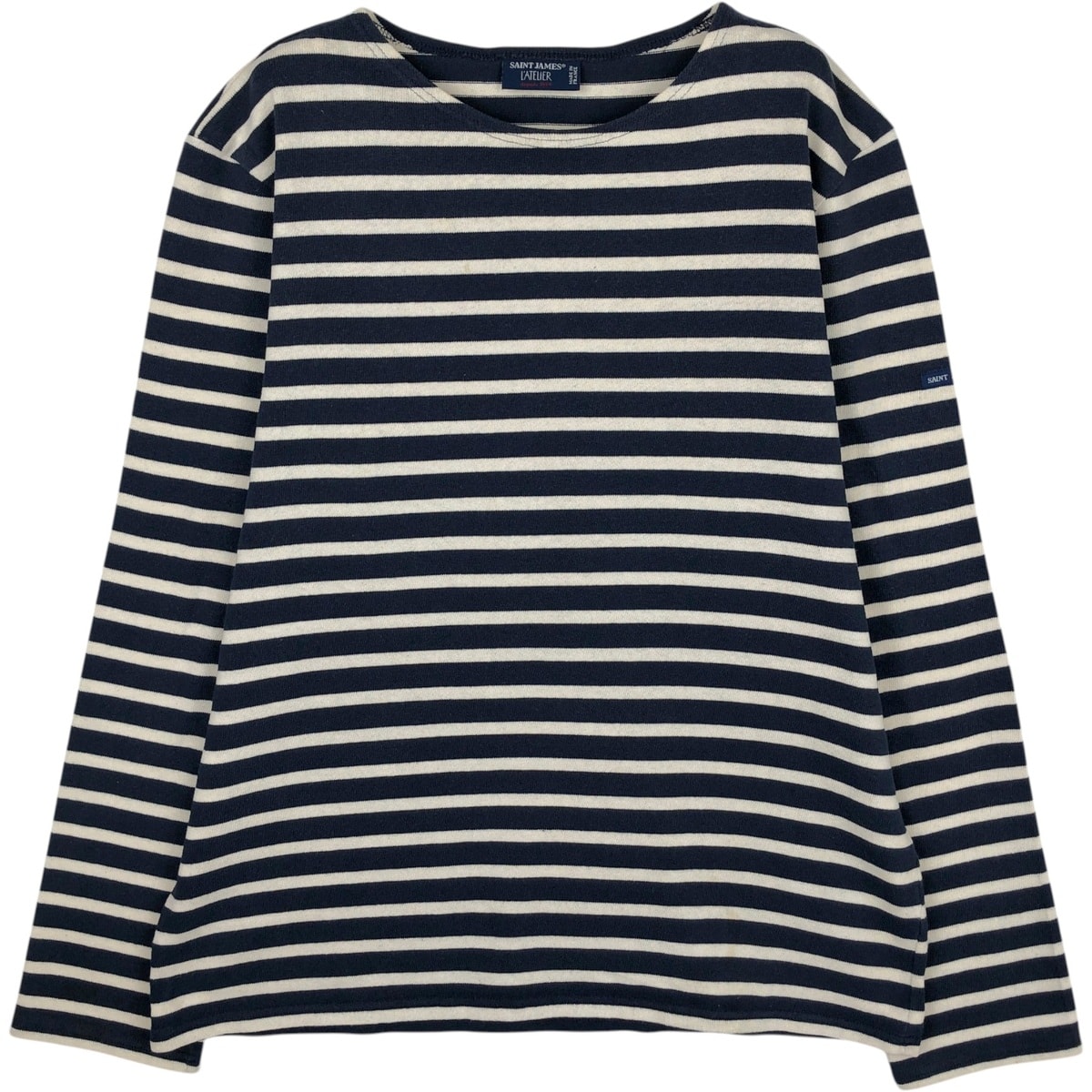 古着 セントジェームス SAINT JAMES L'ATELIER ボーダー柄 ロングTシャツ ロンT フランス製 メンズL相当/eaa631325