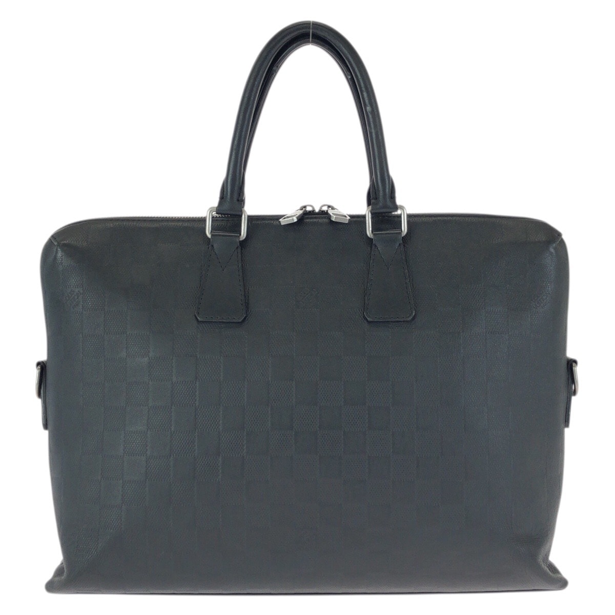 美品 LOUIS VUITTON ルイヴィトン ダミエ・アンフィニ ポルト ドキュマン ジュール PDJ ブラック 黒 シルバー金具 レザー ビジネスバッグ ブリーフケース 601950 【中古】