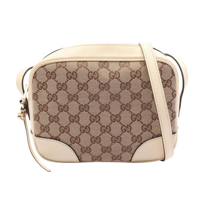グッチ GUCCI ブリー GGキャンバス ショルダーバッグ バッグ キャンバス レザー レディース ベージュ系 / アイボリー系 449413 【中古】