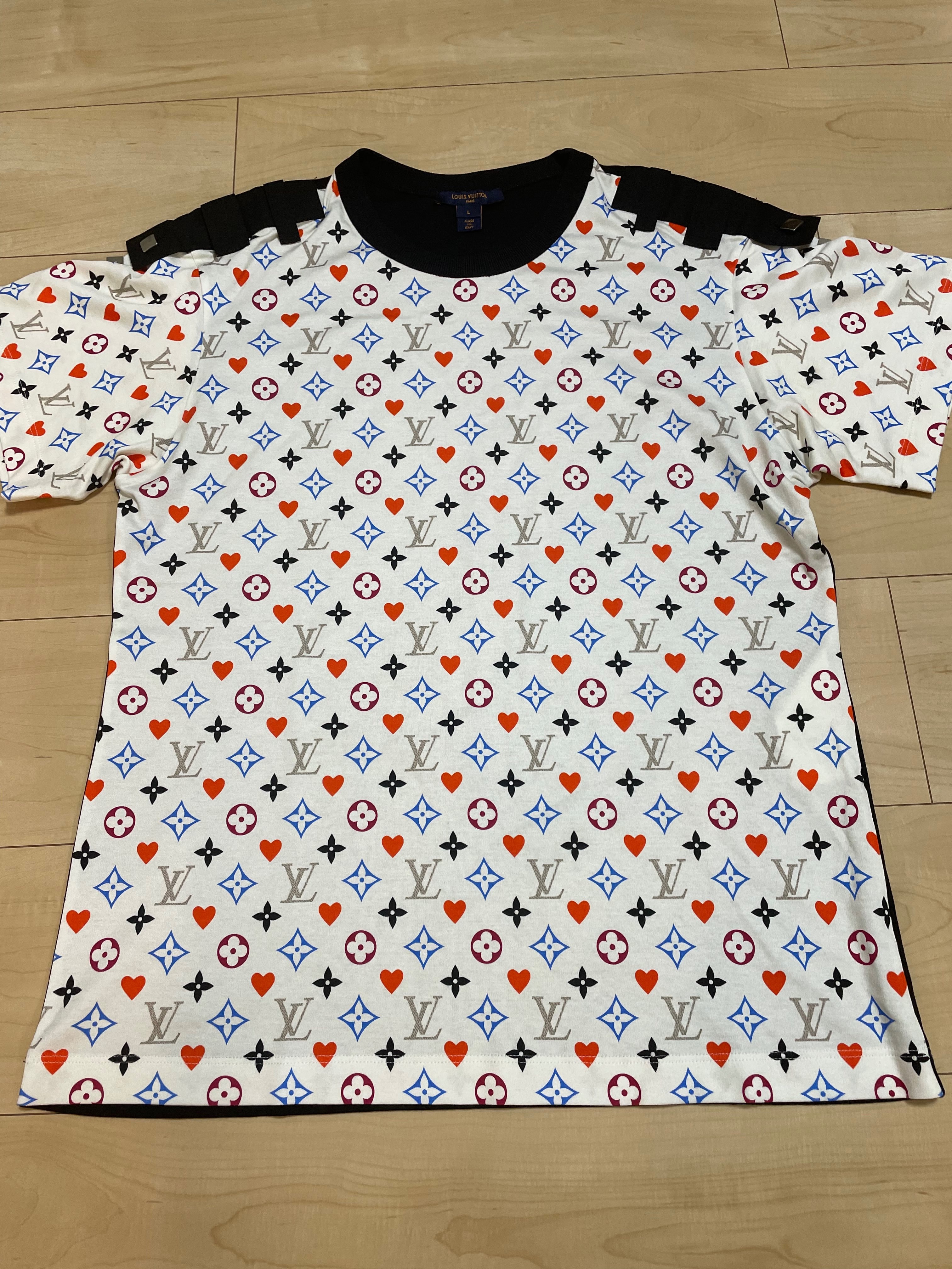 ルイ・ヴィトン LOUIS VUITTON モノグラムゲームオンコントラストバッグTシャツ 1A8M6W マルチカラー コットン レディース 半袖Ｔシャツ ルイヴィトン モノグラム ゲーム オン コントラストバック Tシャツ