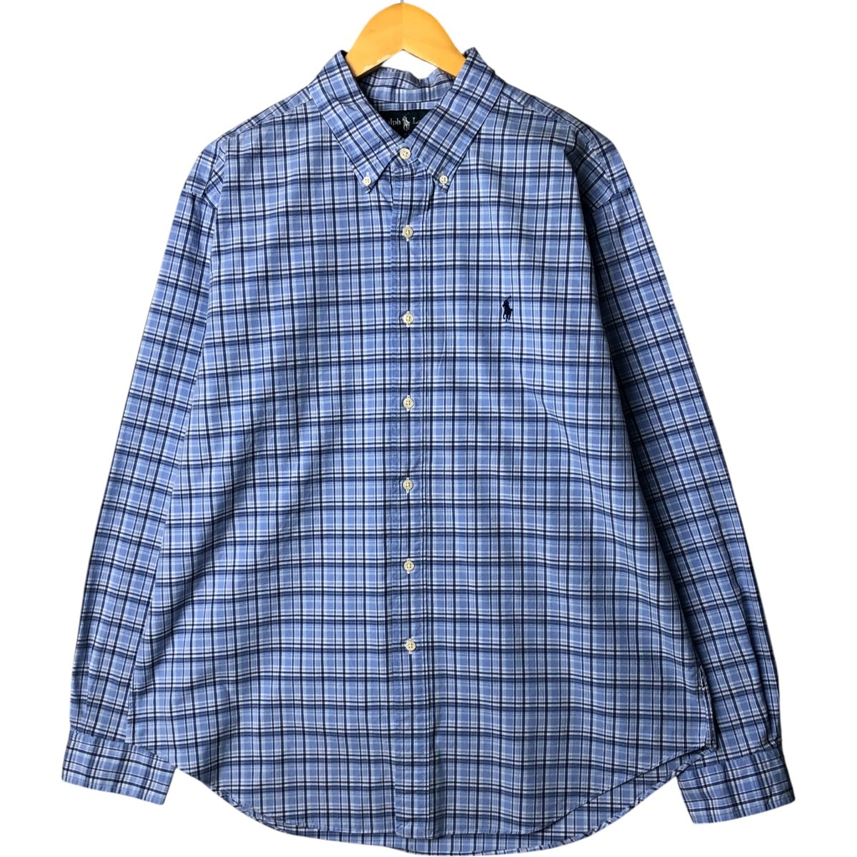古着 ラルフローレン Ralph Lauren CLASSIC FIT 長袖 ボタンダウンチェックシャツ メンズXL相当/eaa574088