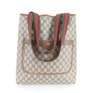 グッチ GGスプリーム シェリー ライン オールドトート バッグ