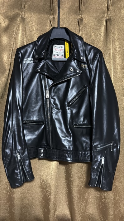 MONCLER x Fragment x Lewis Leather DWAYNE Leather Jkt "Black"