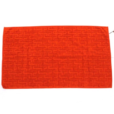 【新品】HERMES エルメスフェイスタオル《ステアーズ》ランジュ・フー コットン100% 綿 ブランド ギフト 人気 おしゃれ プレゼント オレンジ