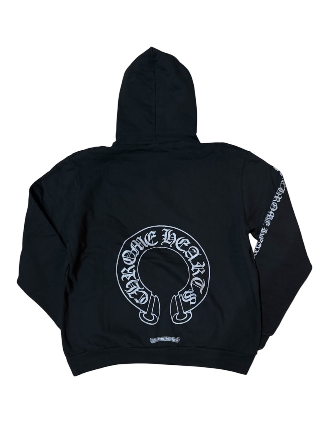 Chrome Hearts Horse Shoe Glitter Hoodie "Black/Silver"
