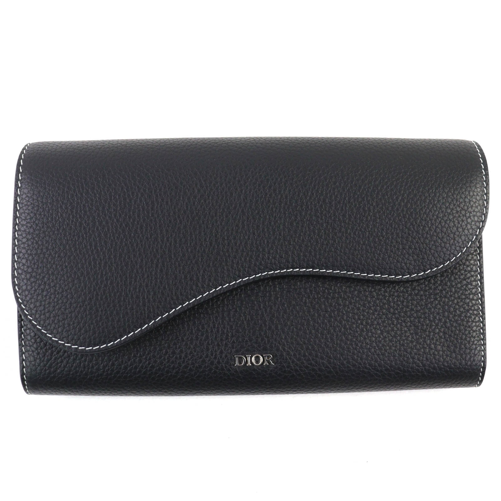 未使用品 ディオール オム 長財布 サドル ブラック メンズ