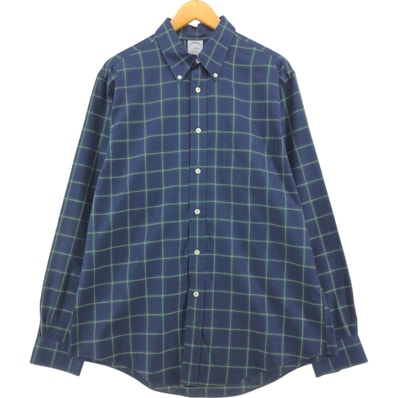 古着 ブルックスブラザーズ Brooks Brothers Est.1818 REGENT 長袖 ボタンダウンチェックシャツ メンズL相当/eaa556267