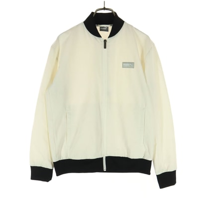 PUMA プーマ ワンポイントロゴ 長袖 ナイロンジャケット M オフホワイト