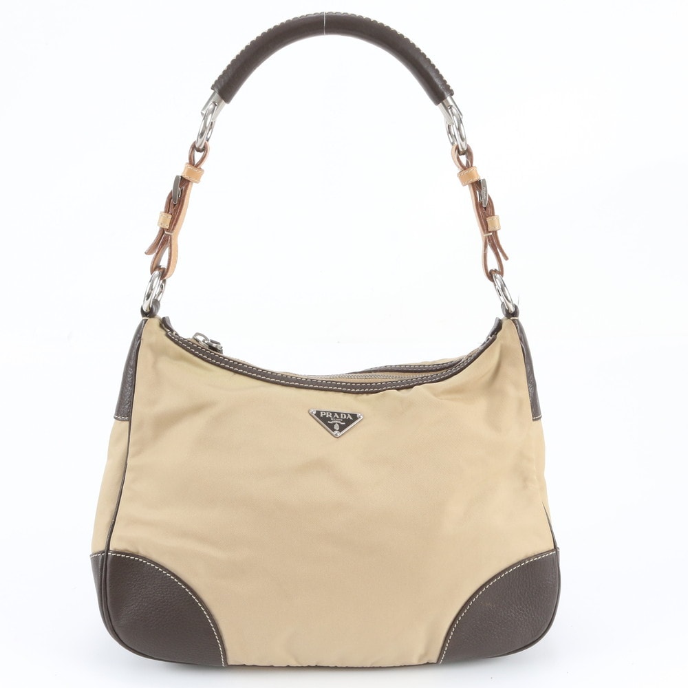 ■美品 プラダ テスート ナイロントライアングルロゴショルダーバッグ