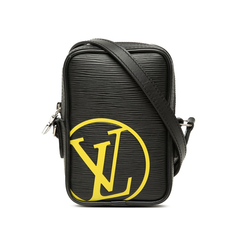ルイ ヴィトン エピ LVサークル ダヌーブPM 斜め掛け ショルダーバッグ M55120 ノワール ブラック レザー メンズ LOUIS VUITTON 中古