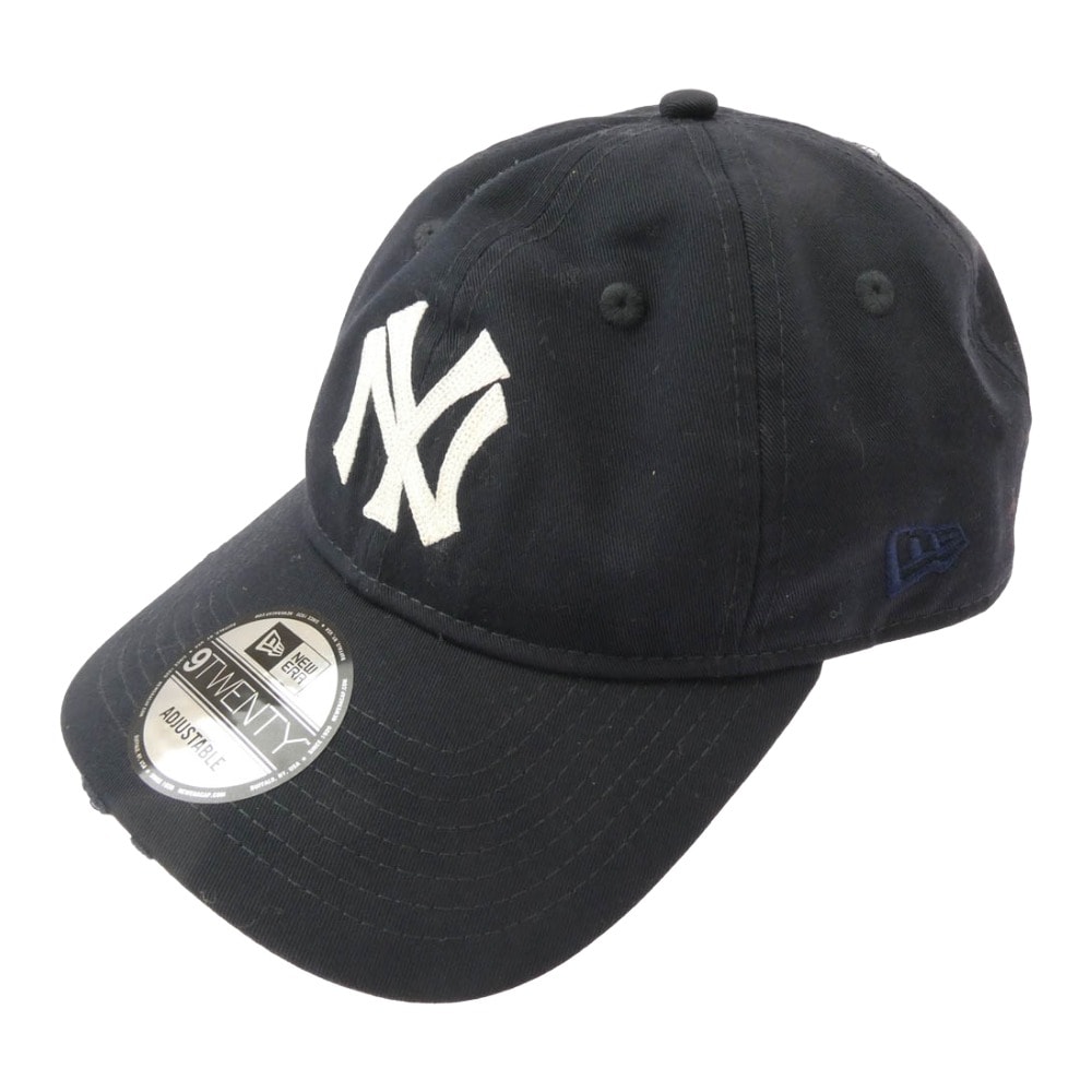 NEW ERA ニューエラ キャップ 25AW x JOURNAL STANDARD relum 9TWENTY NY Yankees ヤンキース ヴィンテージ ダメージ加工 ベースボール キャップ ネイビー系【中古】