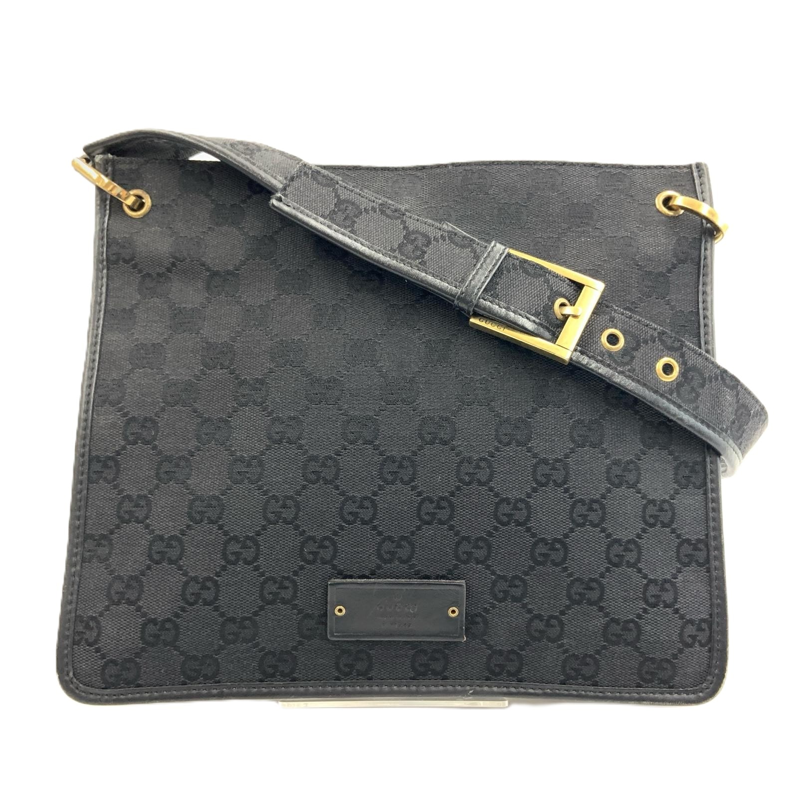 GUCCI グッチ GGキャンバス ショルダーバッグ 91762 ブラック