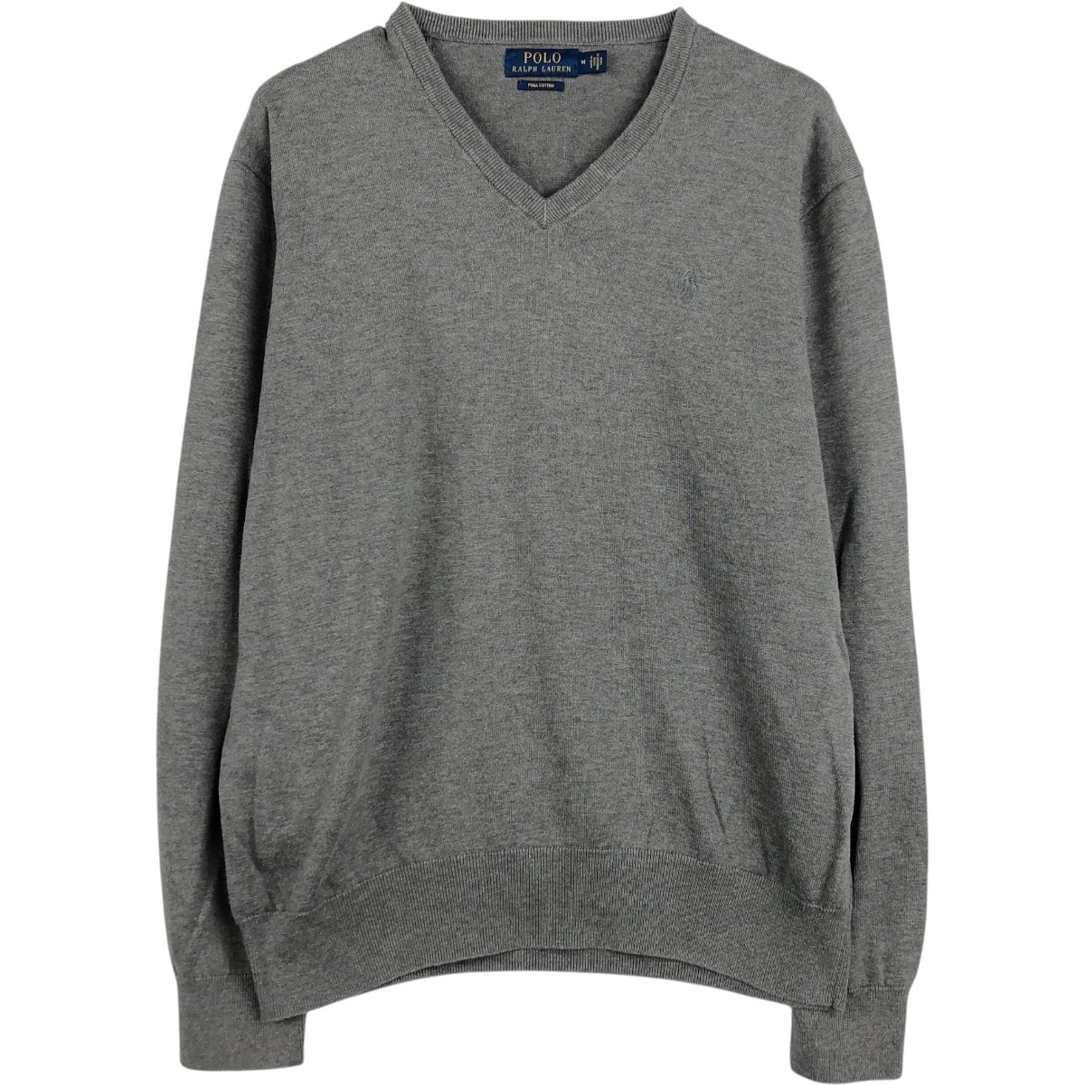 古着 ラルフローレン Ralph Lauren POLO RALPH LAUREN Vネック ピマコットンニットセーター メンズM相当/eaa678678