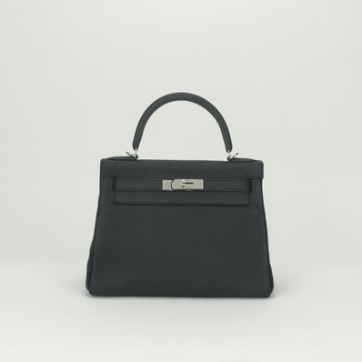 エルメス HERMES ケリー28 ケリー 28 バッグ トートバッグ ショルダーバッグ トゴ ノワール Noir ブラック Black 黒 シルバー金具 ハンドバッグ V字金具 2way