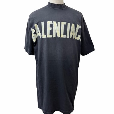 極美品 バレンシアガ 半袖Tシャツ ブラック メンズ 1 739037