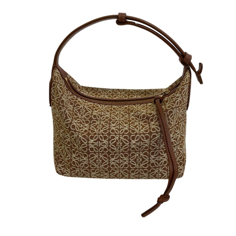ロエベ LOEWE ハンドバッグ アナグラム キュービィ スモールハンドバッグ ブラウン