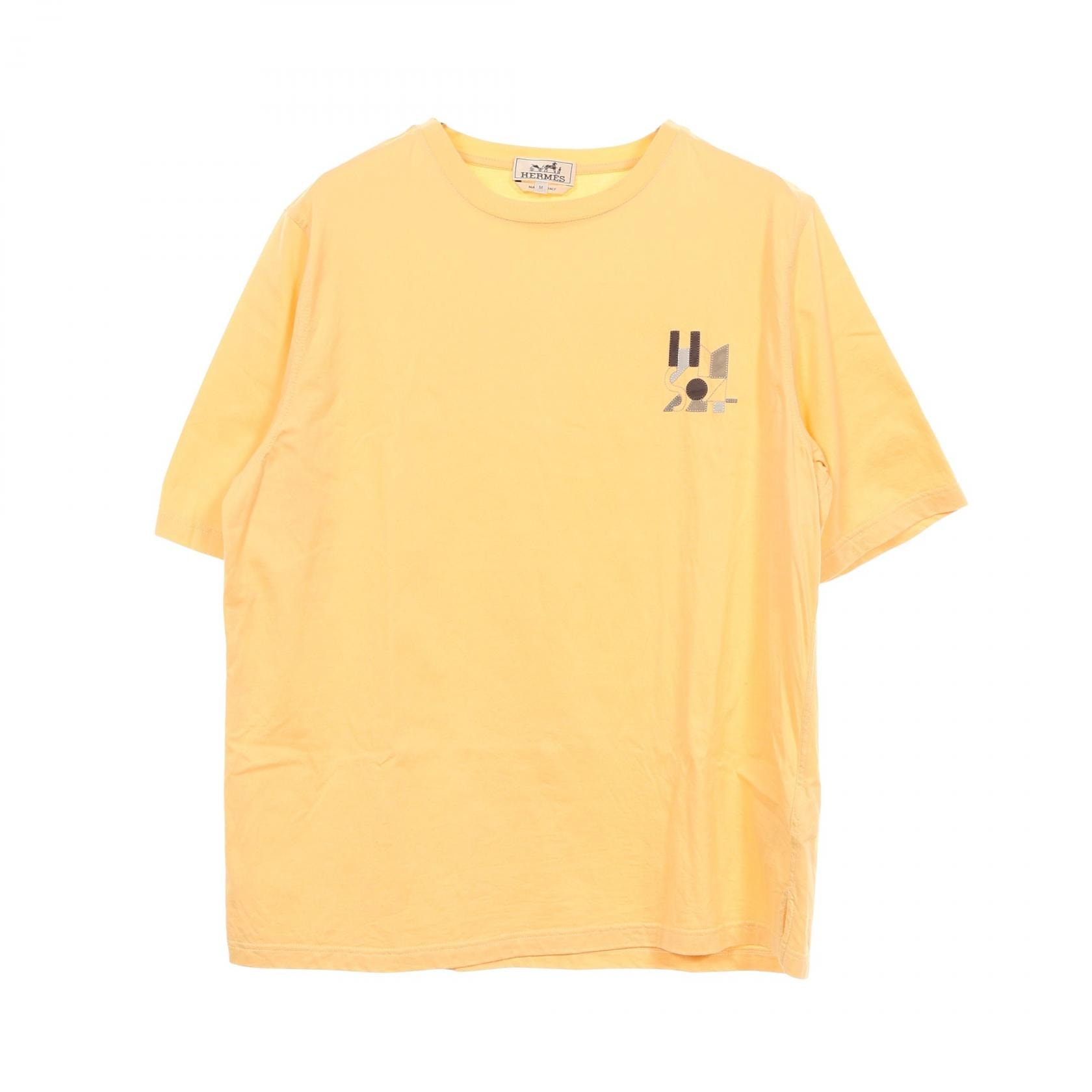 エルメス HERMES JEU D'ADRESS 半袖Tシャツ 衣料品 トップス コットン メンズ イエロー系 【中古】