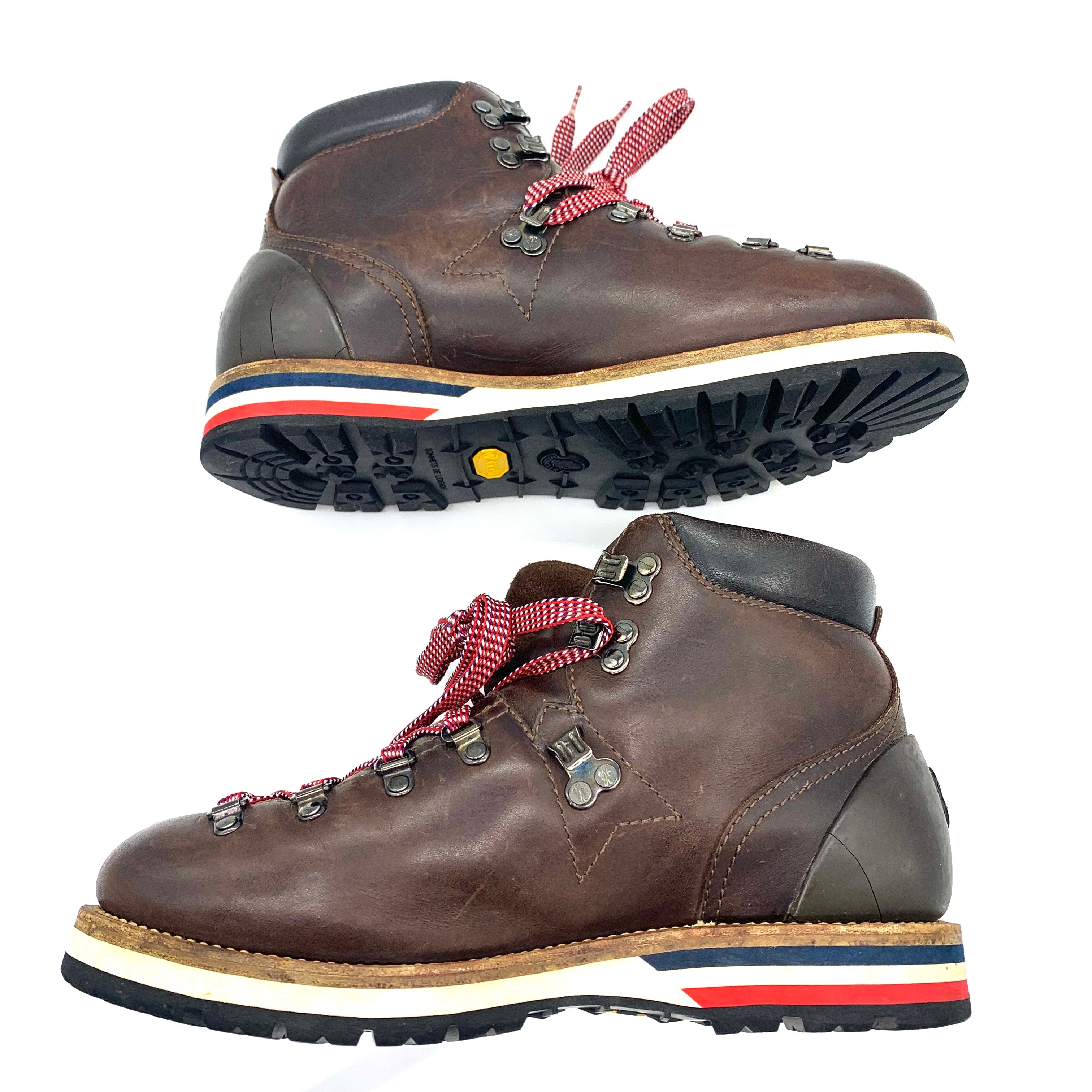 Moncler V Leather Mountain Boots brown