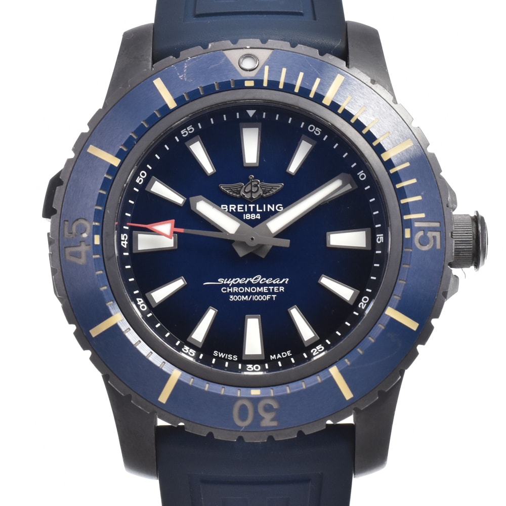 ブライトリング BREITLING V17369 スーパーオーシャン ブルー 自動巻き メンズ 良品 腕時計 N#151117